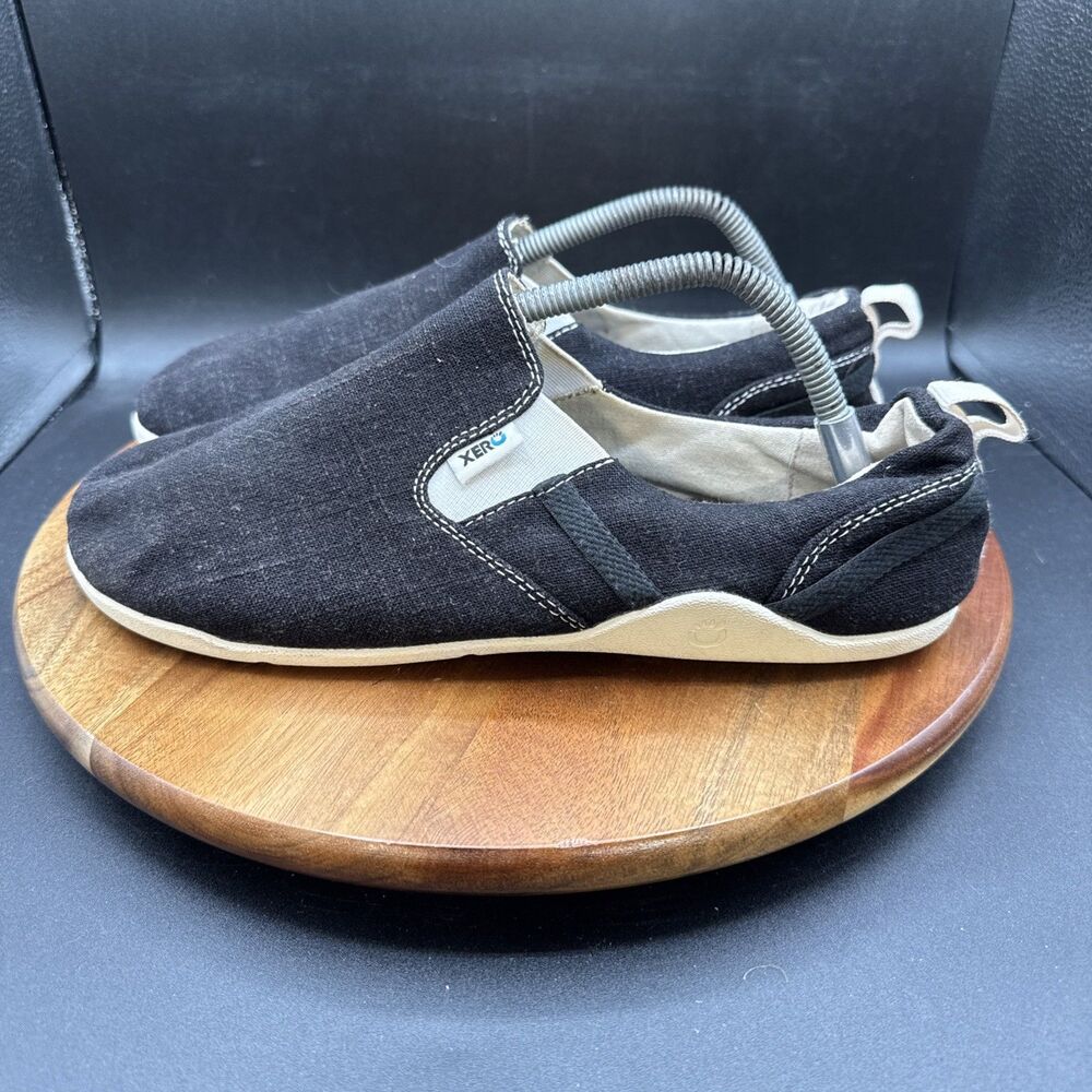 Xero Aptos Men's Size 10 Shoes Black White Barefoot Slip On Sneakers Athletic